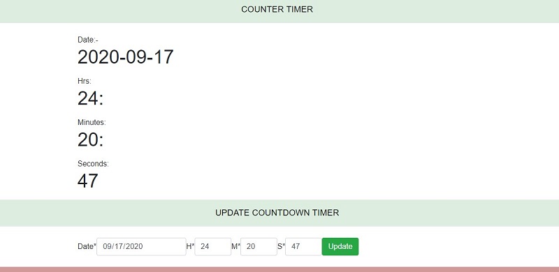 Dynamic countdown timer in PHP