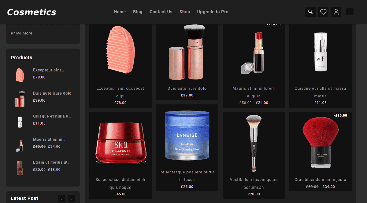 Free beauty & cosmetics WordPress theme download 