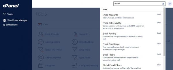 How to create email account using cpanel