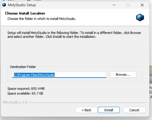 Download misty ai studio and install  