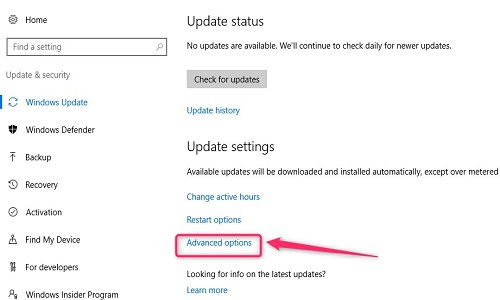 Windows 10 update stop