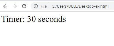 30 second countdown timer in JS