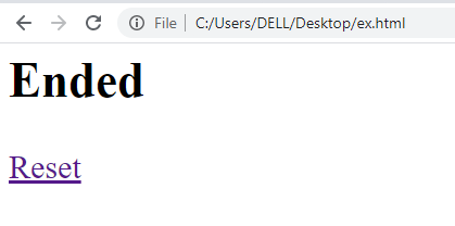 Countdown timer in JS | Ended clock timer