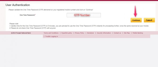 change PNB bank ATM pin online