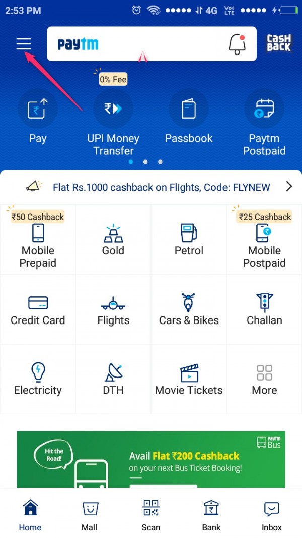 paytm account number change if old number not able to access