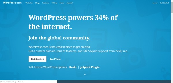 Create free website with wordpress.com
