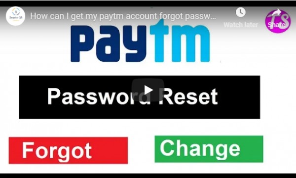 Paytm account forgot password reset