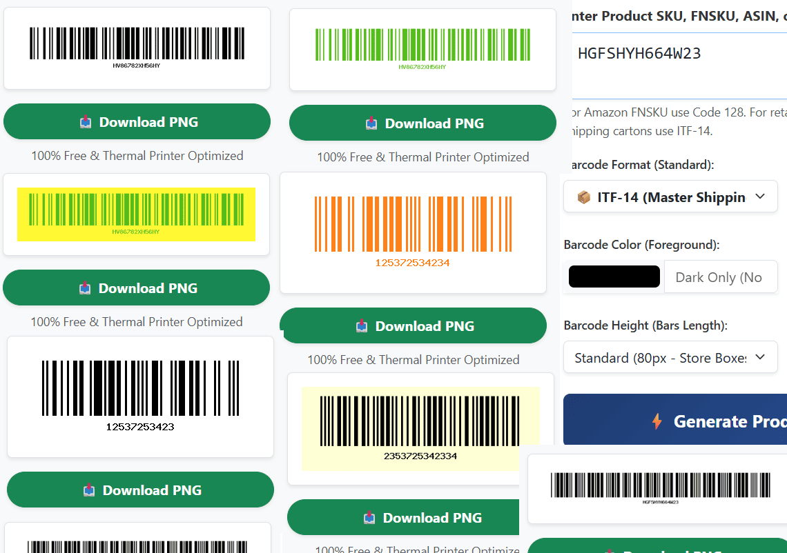 Free colorful barcode generator online